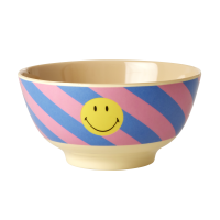 Striped Smile Print Melamine Bowl By Rice DK